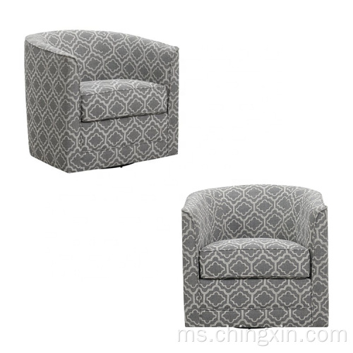 Grey Swivel Arm Chair Hidup Room Chairs